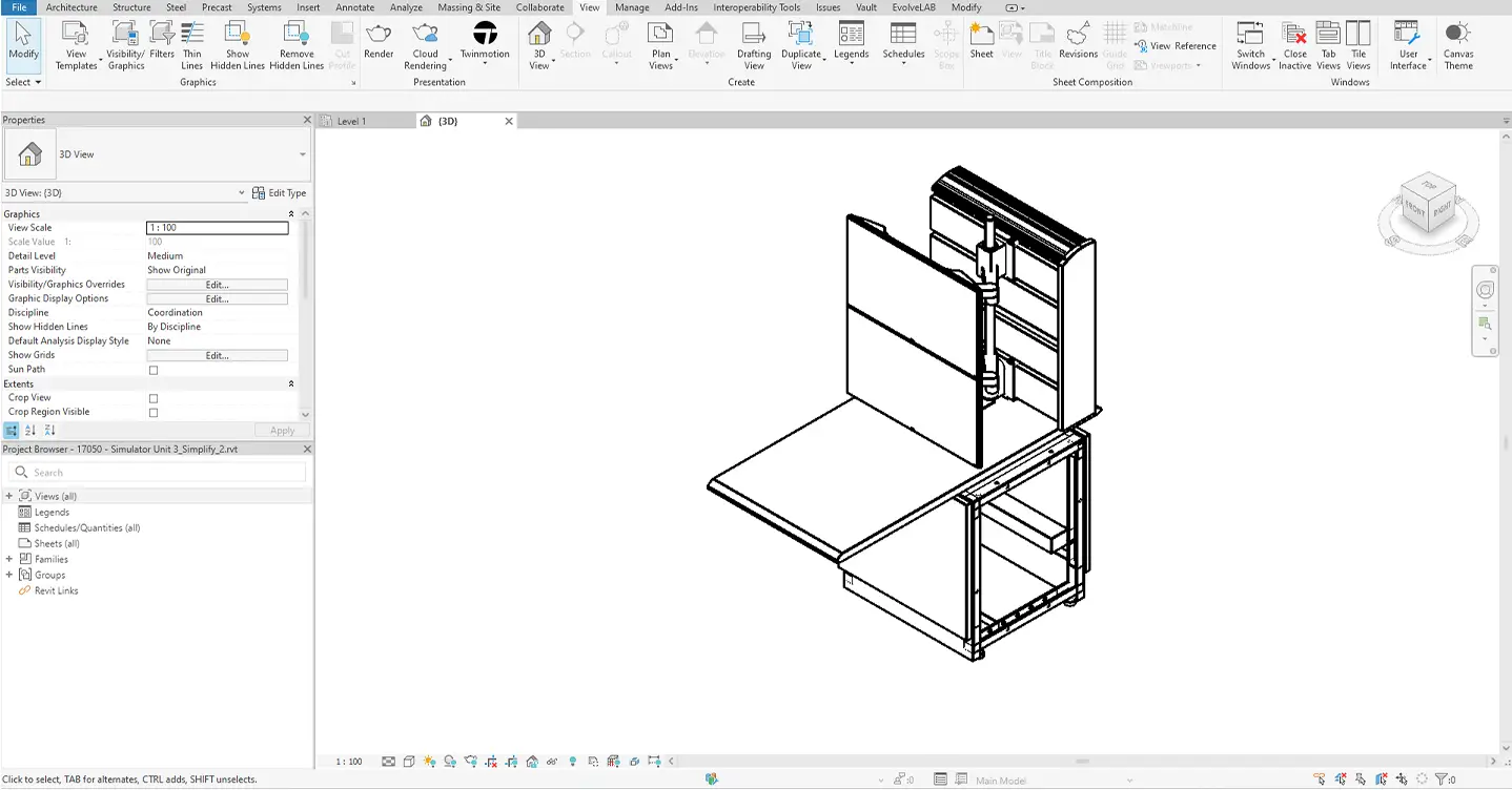 Revit Families of Tresco consoles for control room architects to envision their own designs.
