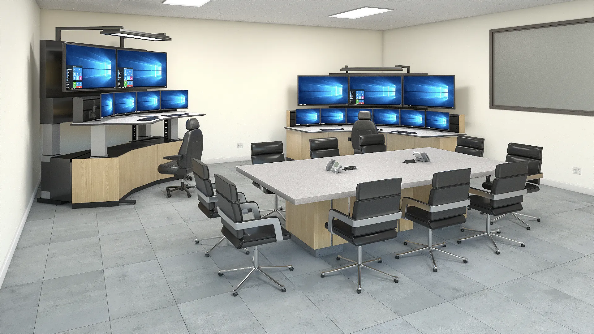 Husky Injection molding industrial manufacturing control room