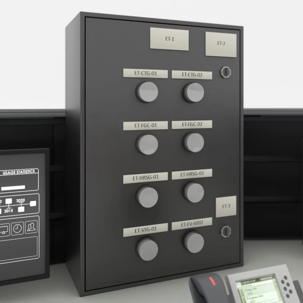 Tresco custom push button controls |