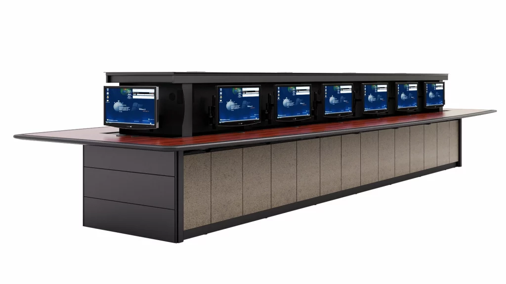 Tresco mission control comference table perspective |