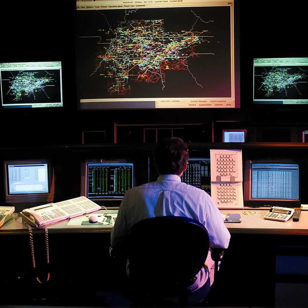 Vintage control room console lighting |