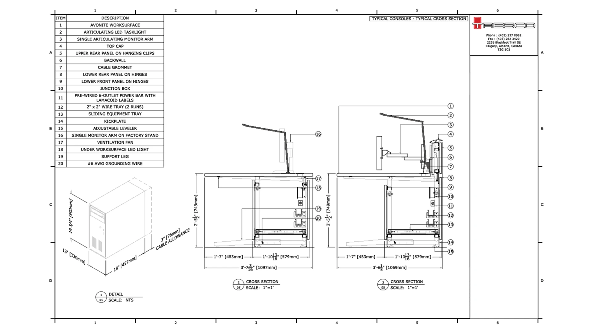 Tresco drawings equipment and layout 3 |