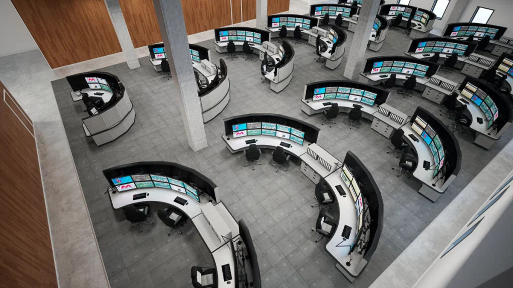 Central control room eagle view |