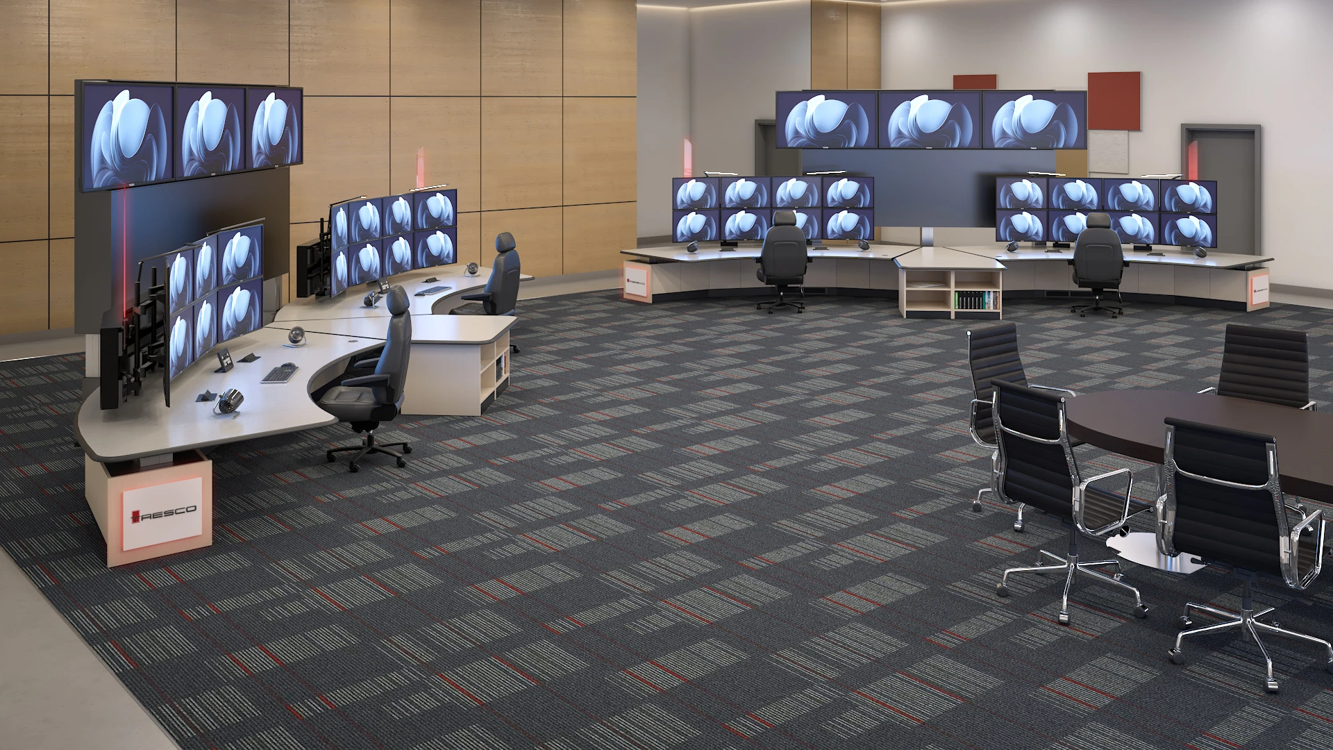 Vanguard control room consoles in a utility mission critical environment