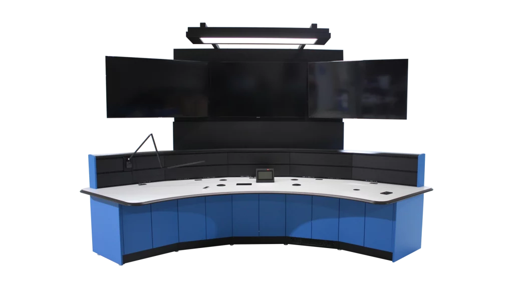 Vanguard control room console Front view |