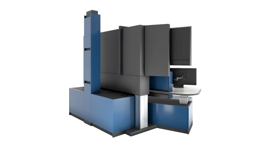 Vanguard control room console back view |