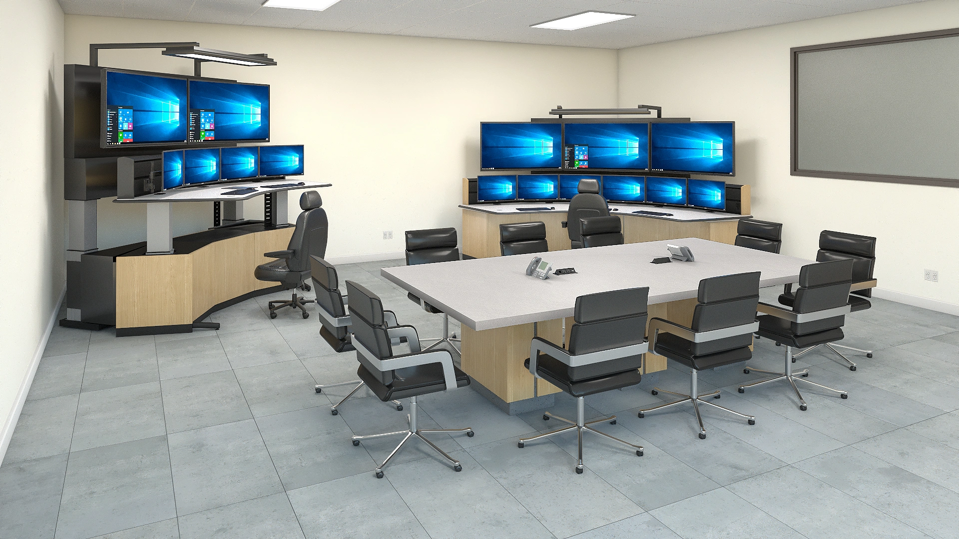 Vanguard control room console |