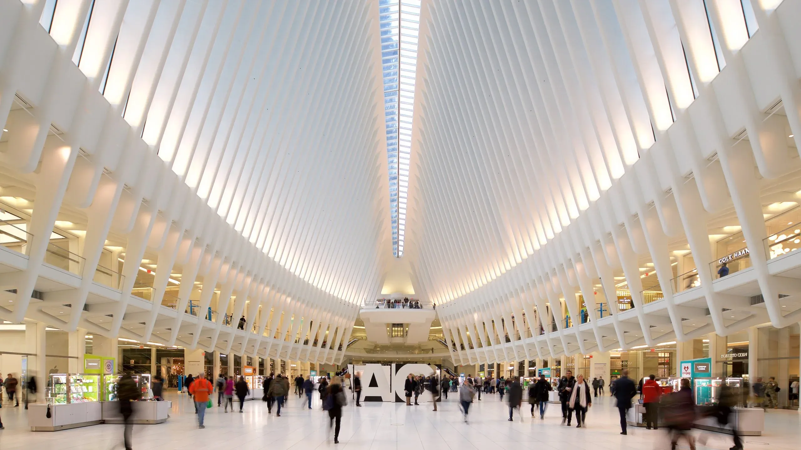 New York Oculus interior Santiago Calatrava webp |
