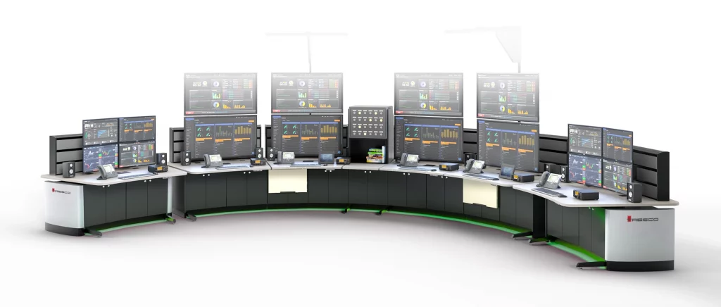 Modern Utility control room console |