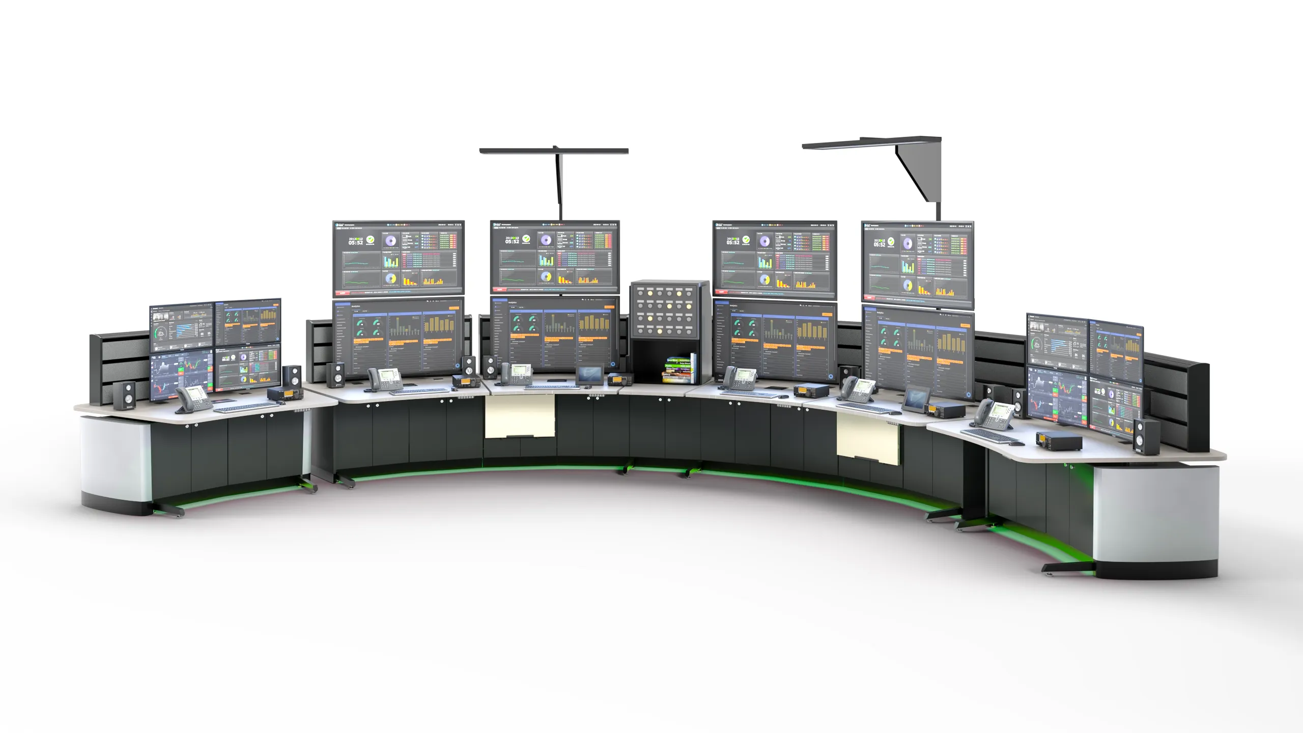 modern utility control room console